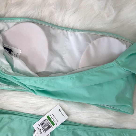 Splendid Sunsational Off Shoulder Bikini in Mint - Picture 7 of 8